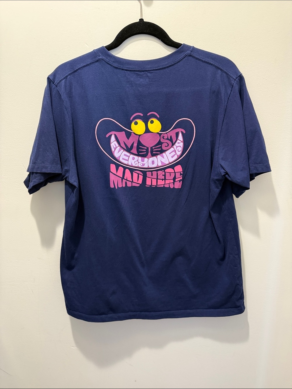 Uniqlo Magic for All t-shirt Cheshire Car Everyone’s mad here, size large NWOT